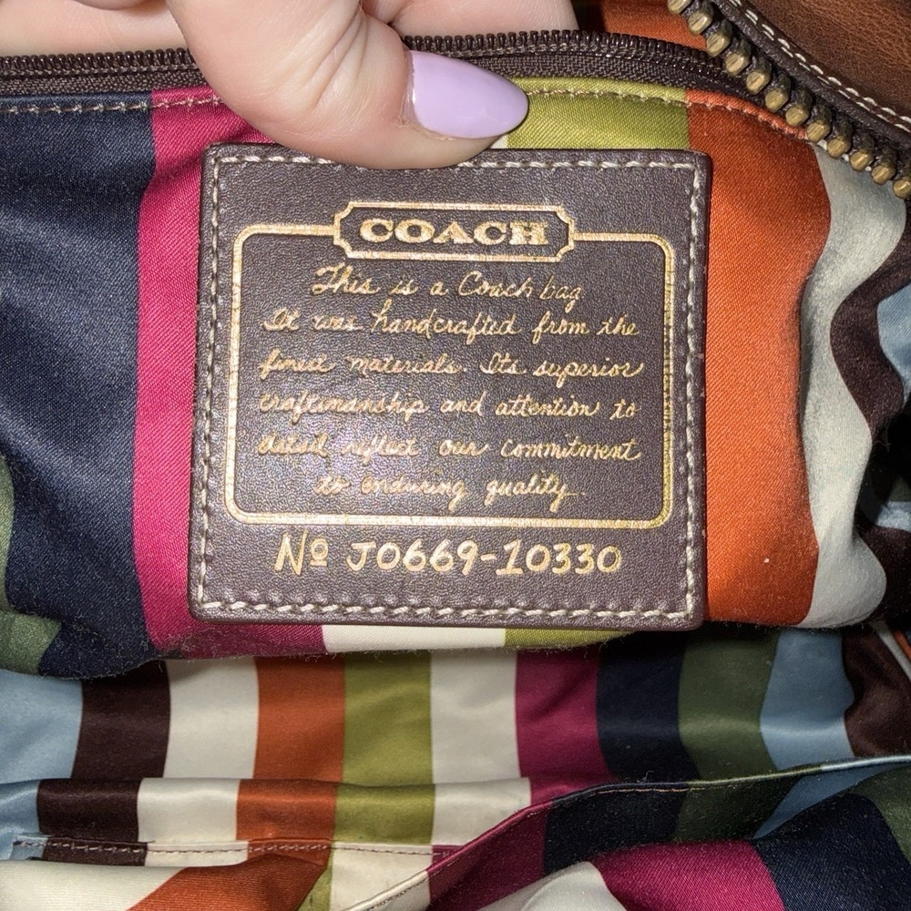 Vtg COACH Mandy Legacy 65th Anniversary Satchel Bag Turnlock Brown Leather Y2K - Picture 11 of 16